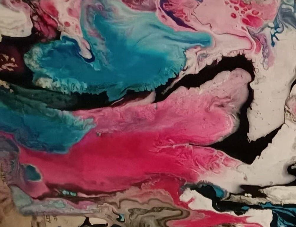 Abstract Acrylic Pour Series
